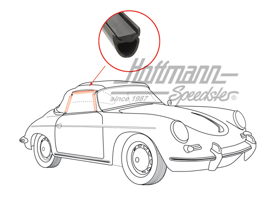 Seal, door window, upper, left/right | 644 542 929 41 | 510-6230