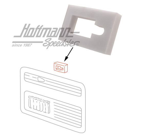 Seal, inner, door pull screen, 8.66- | 111 837 341 | 020-2321-10