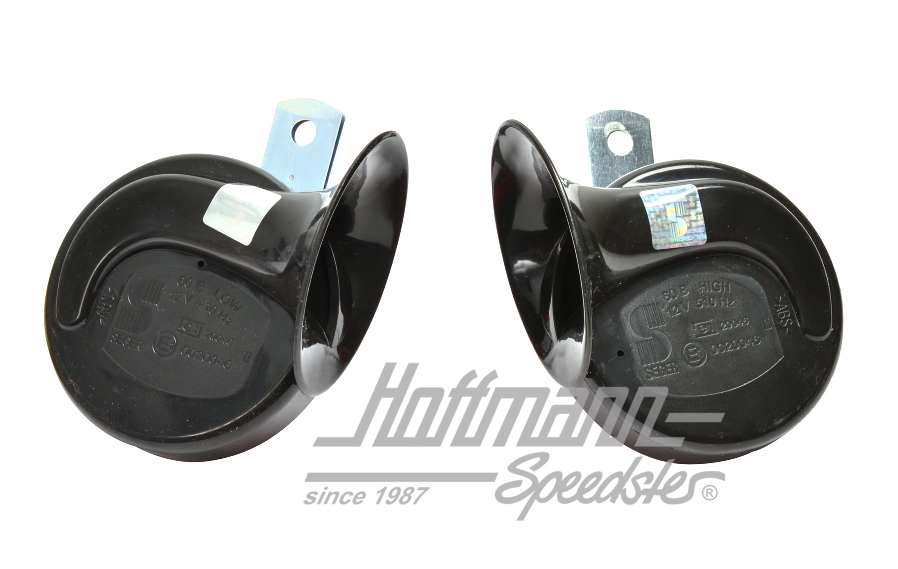 Electric fanfare horns, black/red | 60BT 1202B | 200-8050