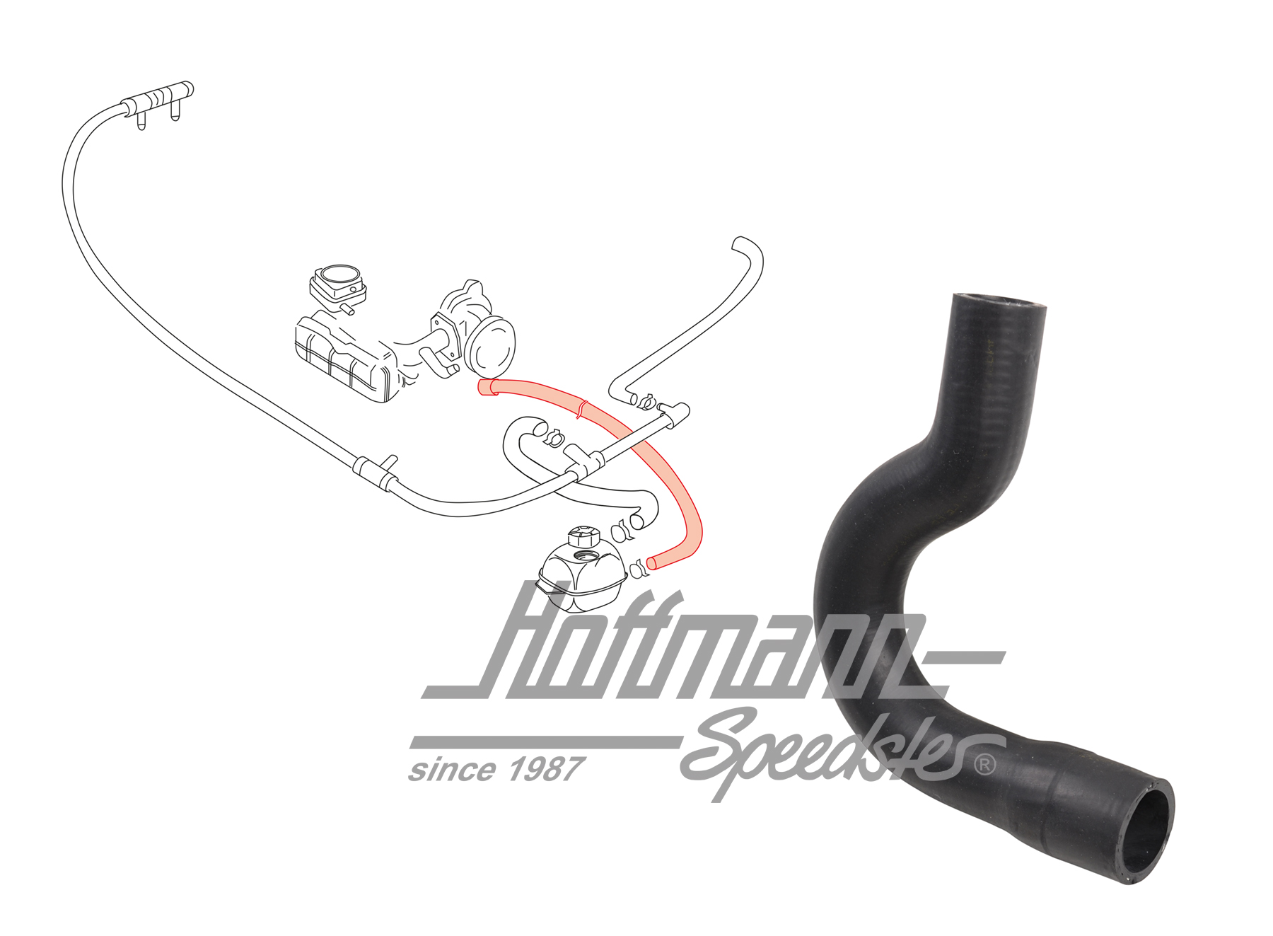 Cooling-water hose, compensation reservoir/water pump | 025 121 108 H | 307-4050-71