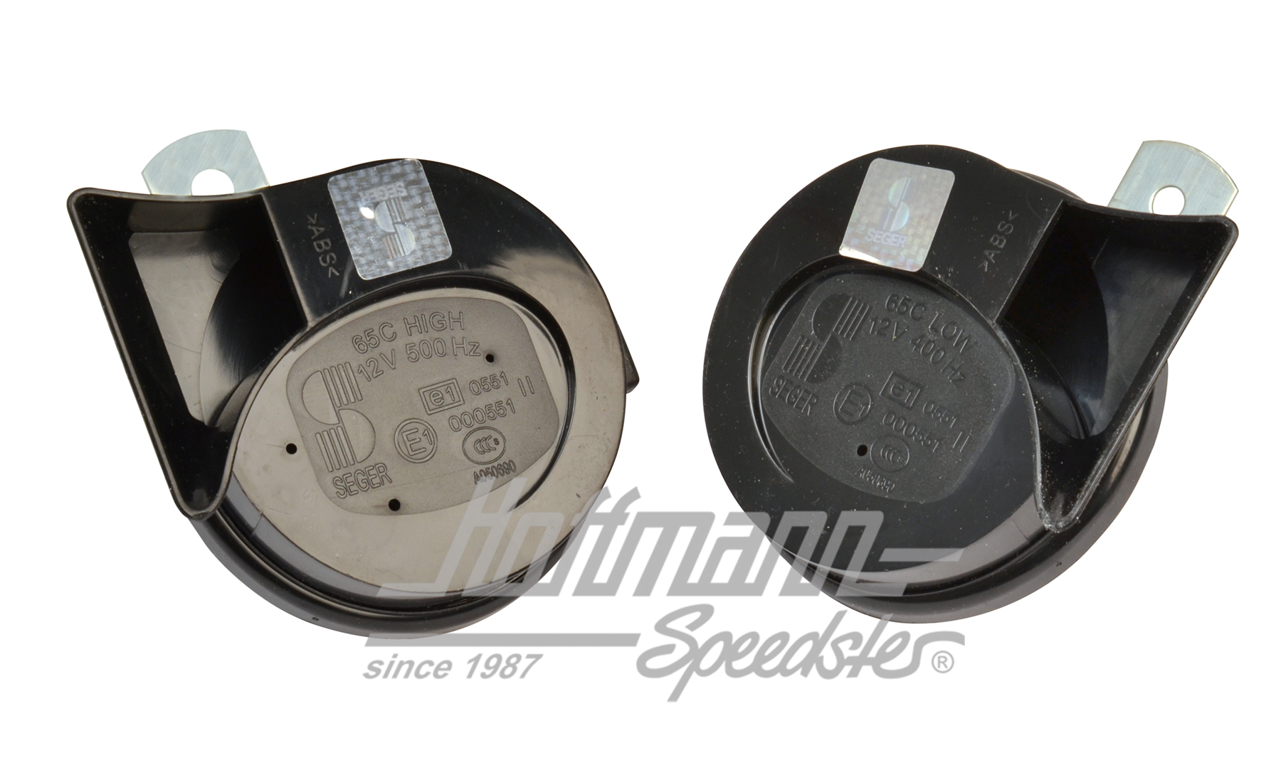 Electric fanfare horns, black (round) | 65CO1200NEU | 200-8056