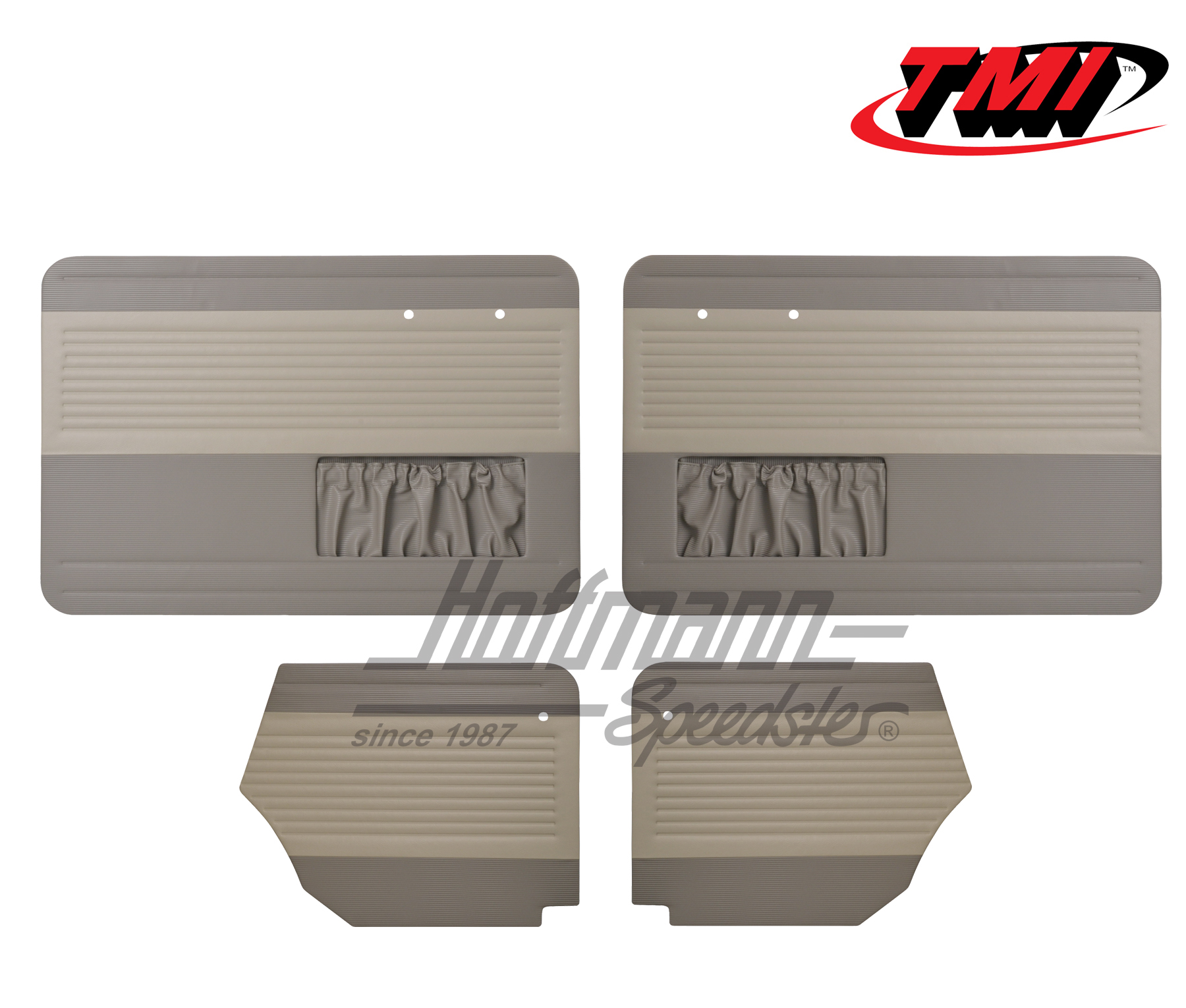Door panels, Beetle Convertible, 64-66, off-white/grey | 19-1328-16-15 | 055-7564-03