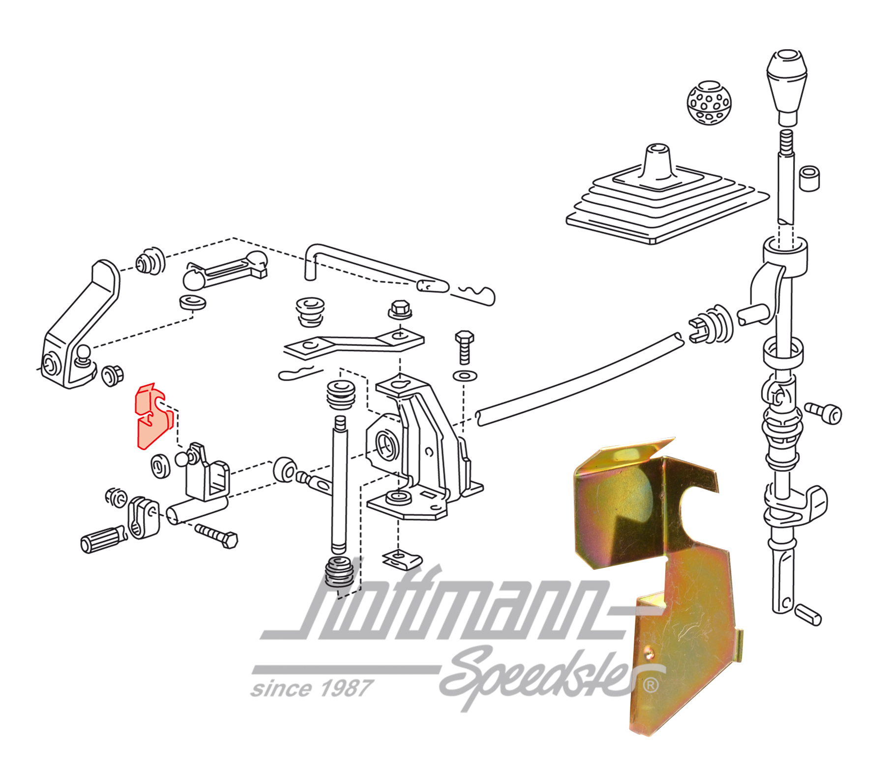 Heat protection shield, shiftrods, 1.6-1.8 | 191 711 081 | 207-2110-18