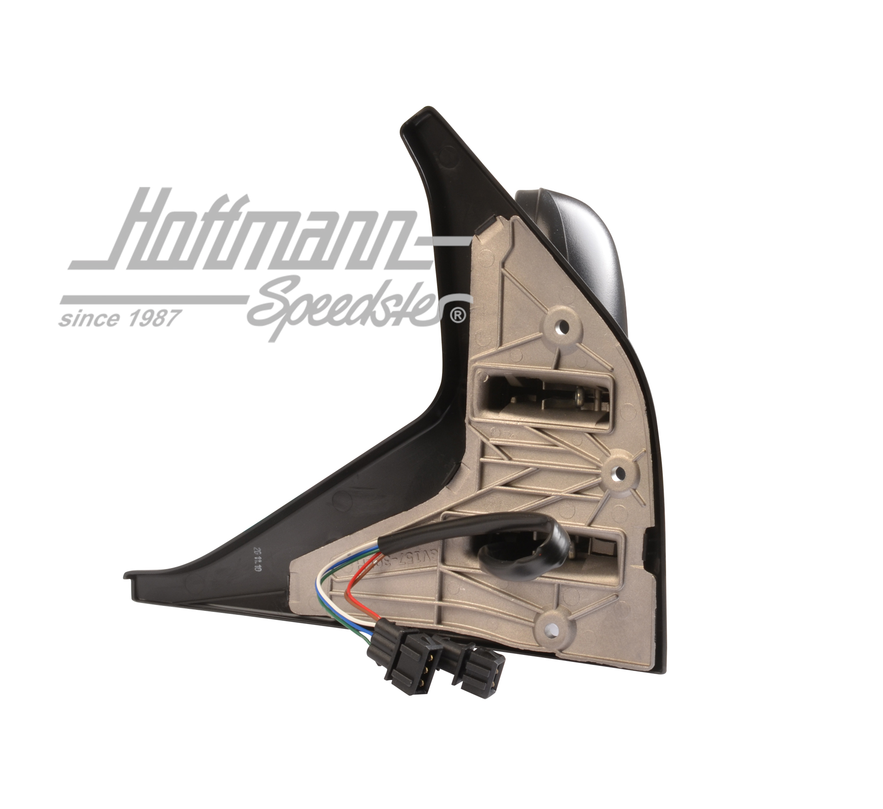 Mirror, electric (flat), black, left                                                                