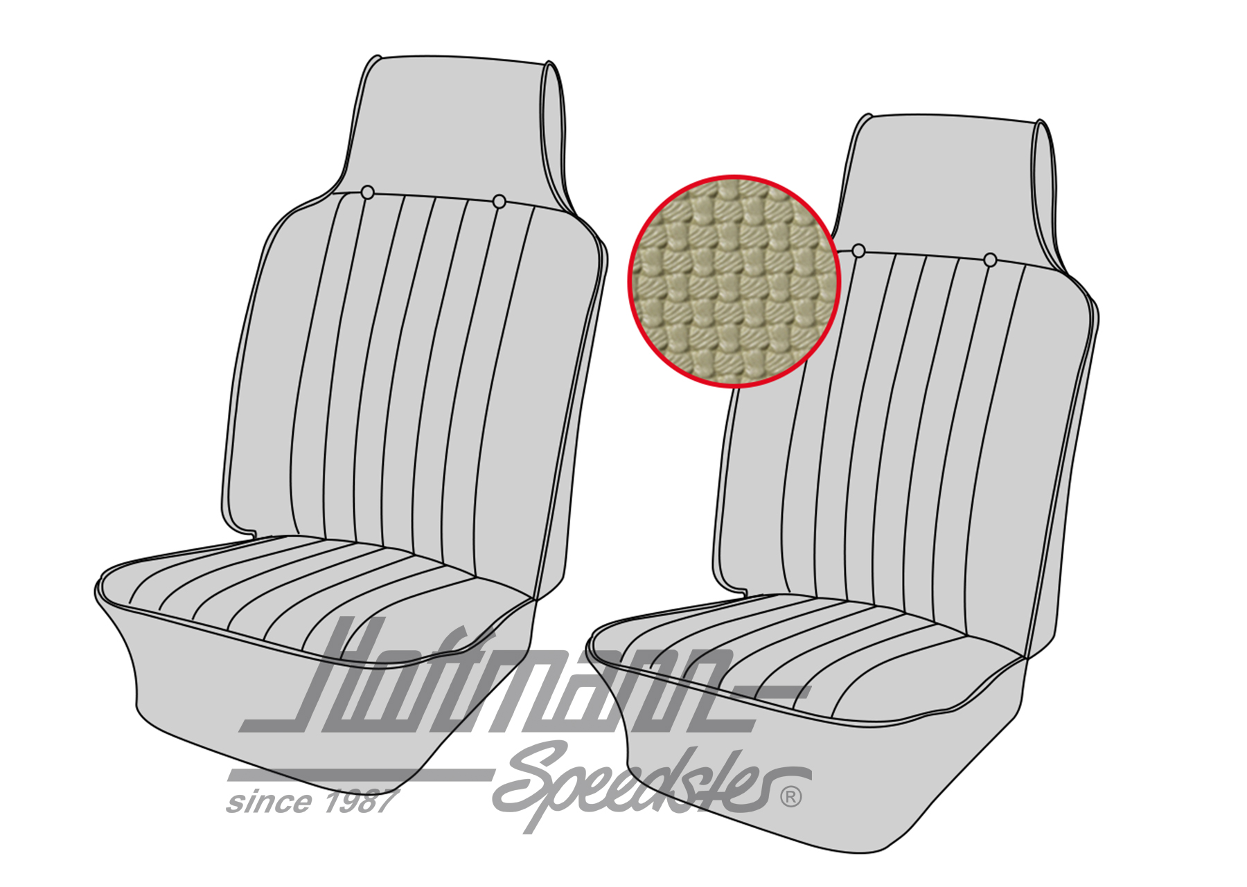 Seat upholstery, front, 
Type 3, 8.68-7.69, beige | 43-3003-04 | 069-9606-04