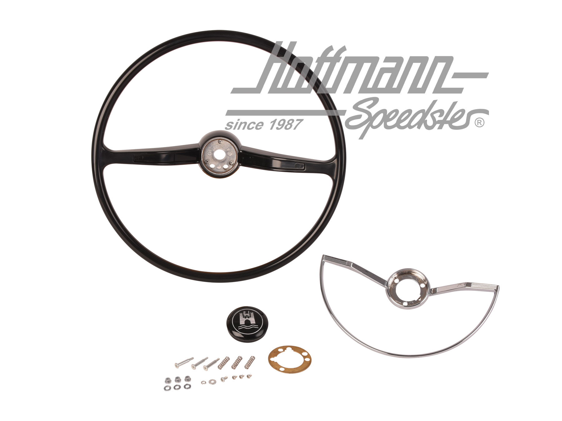 Steering wheel, complete, 8.61-7.71, black | 113 415 651 AB | 020-3231-10
