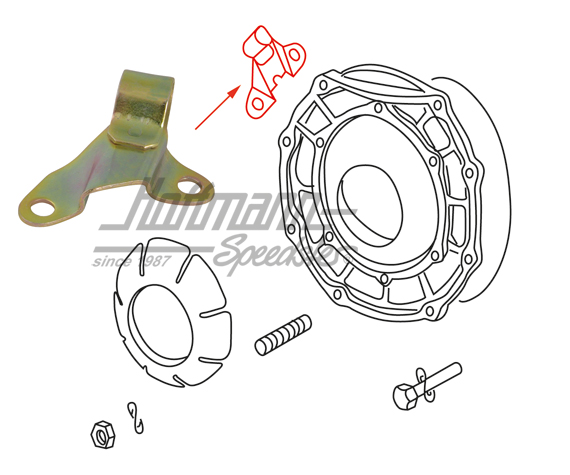 Retainer, clutch cable guide, 71-74 | 113 301 165 A | 020-4151-07