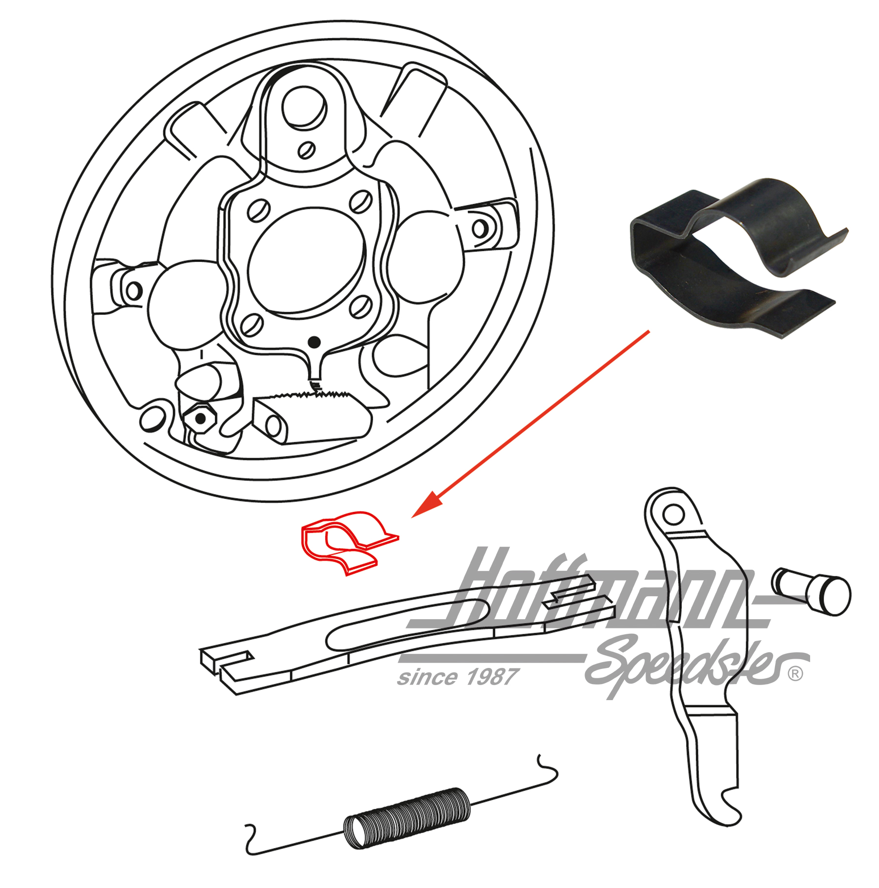 Clamp, pressure rod | 113 609 625 | 020-4098