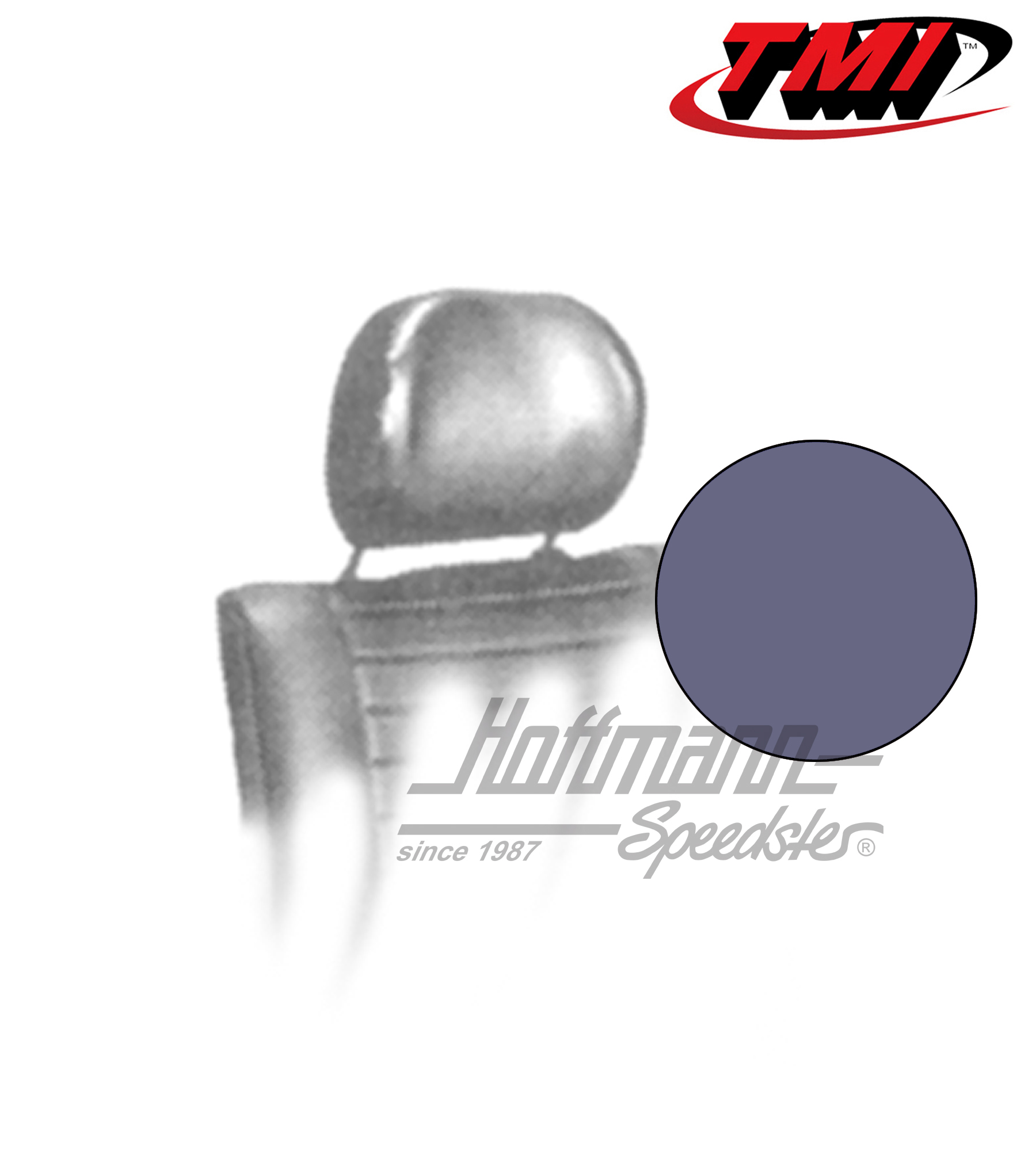 Headrest covers, 8.75-, blue | 43-1010-18 | 055-7020