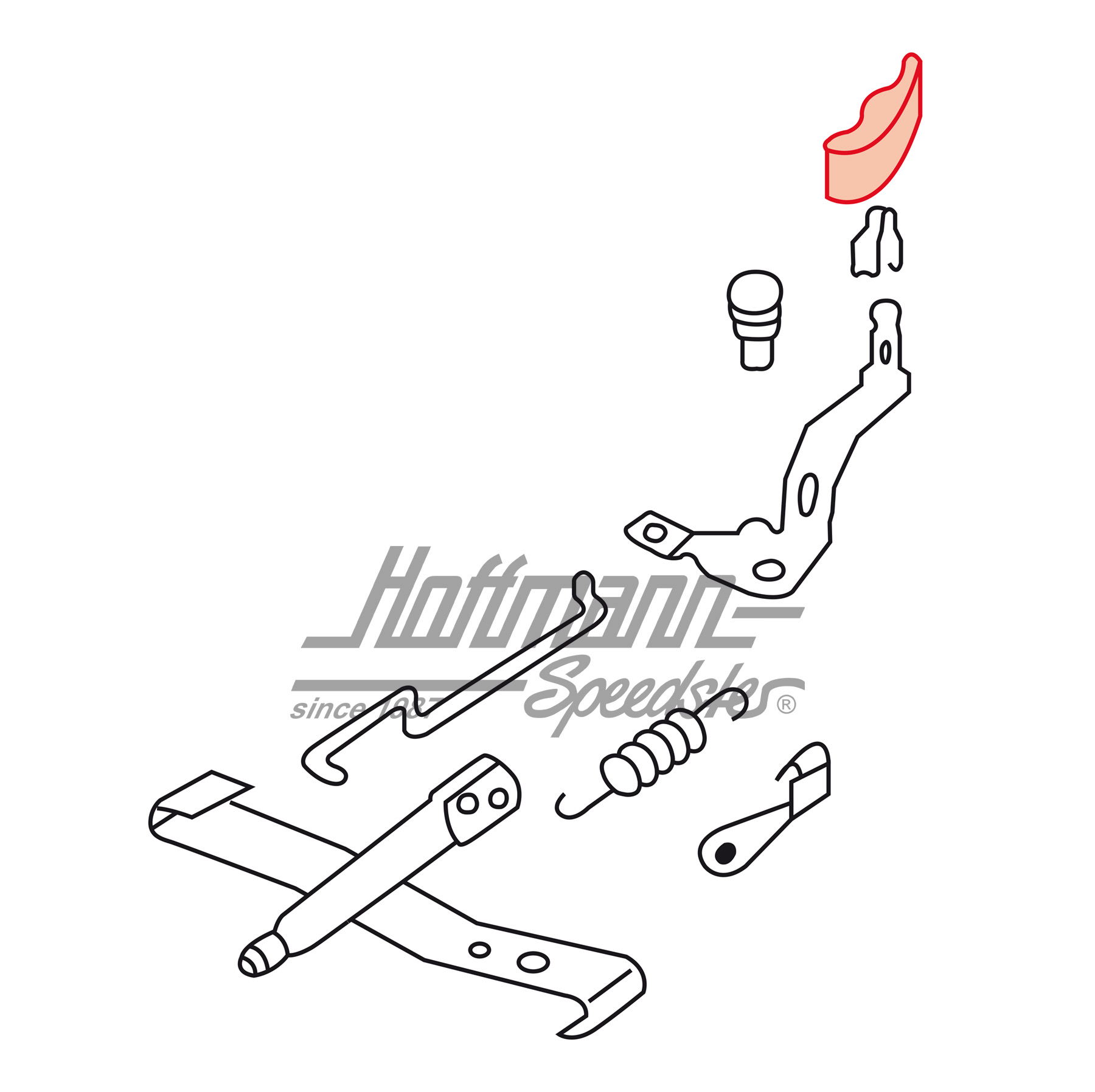 Knob, seat adjuster (tunnel), black                                                                 