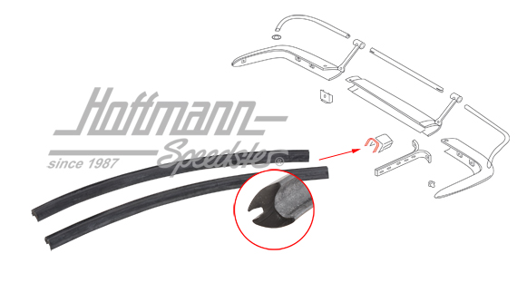 Seal, bumper bracket cover, -7071 | 141 707 251 | 060-0063-20