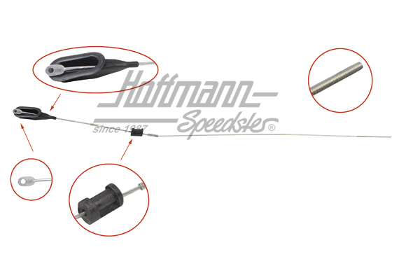 Hand-brake cable, Bus T3, front | 251 711 471 D | 325-4000