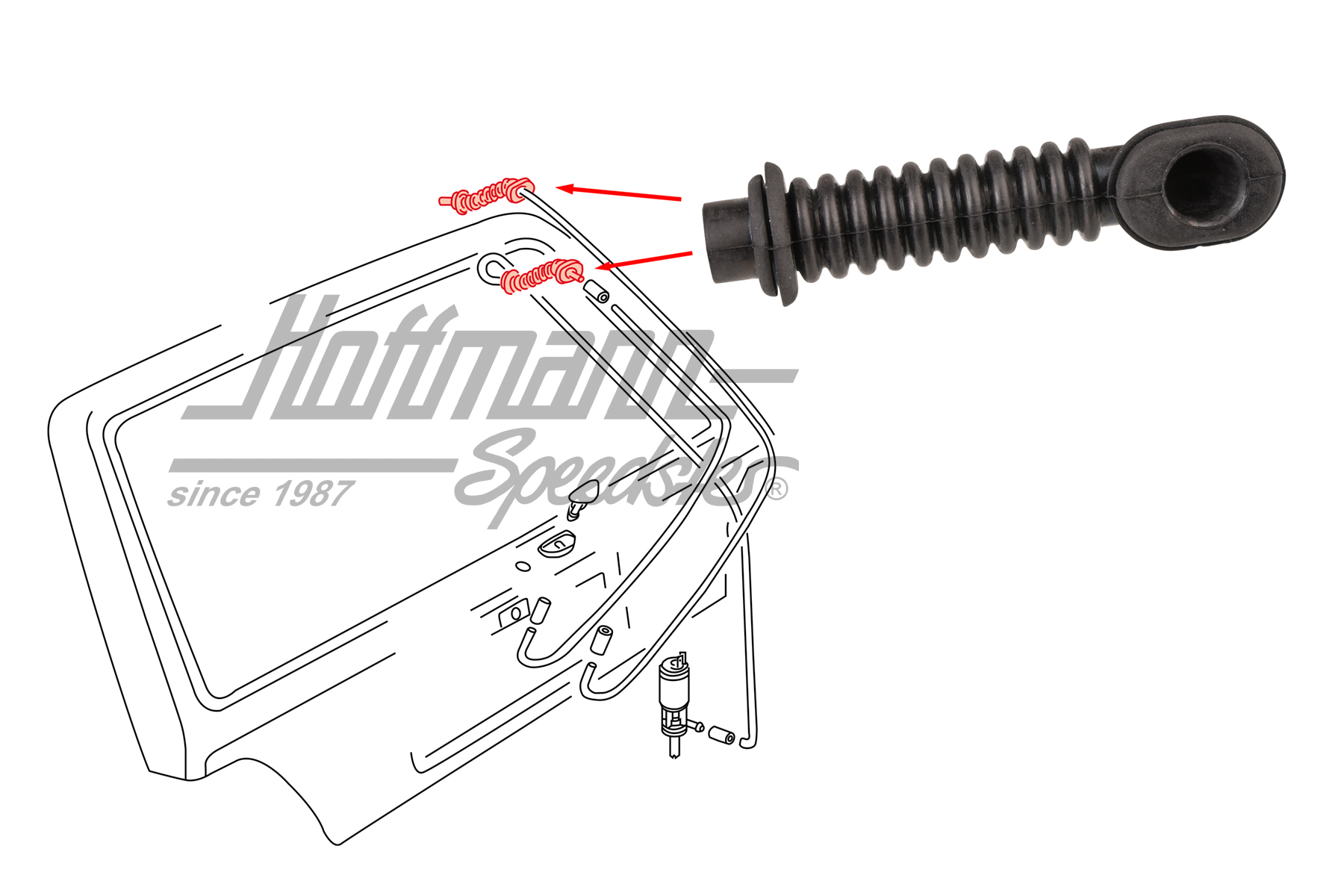 Grommet, cable passage, hatchback 
 | 191 971 840 | 208-7310