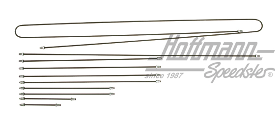 Brake line kit, Bus T1, dual-circuit-brake | 211 698 005 D | 089-2550-09