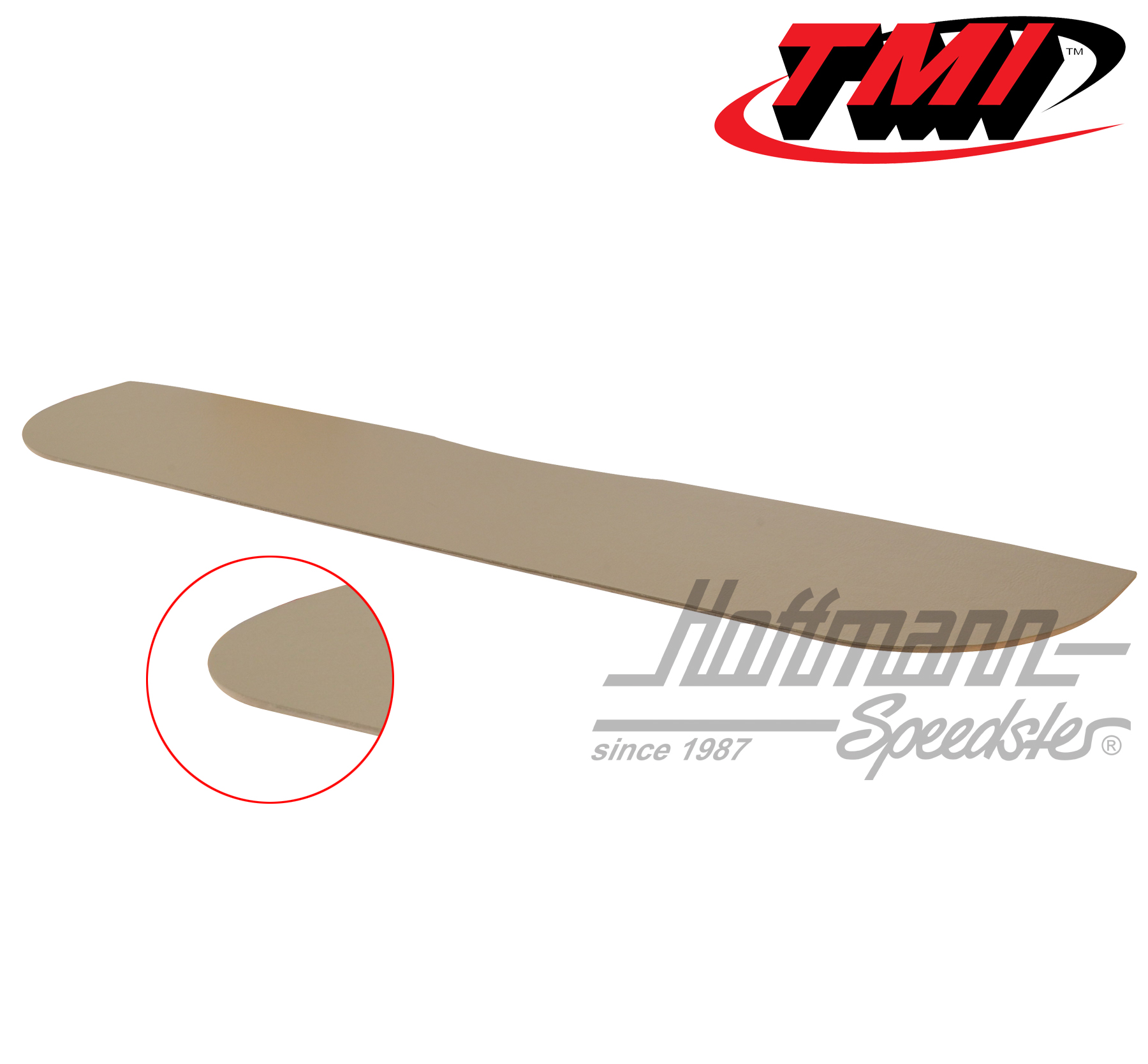 Bench backing panel, upper, .62-.67, beige | 10-2140-14 | 098-0716-05