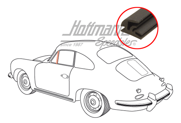 Seal, vent window, vertical, left/right                                                             