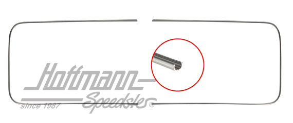 Ornamental frame, aluminium, front window, Convertible, 8.57-7.64 | 151 853 305 A | 020-5642