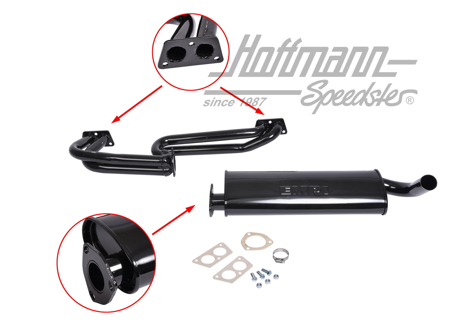 Sports exhaust, with performance collector, 1.7-2.0 | 00-3439-0 | 090-2055-08