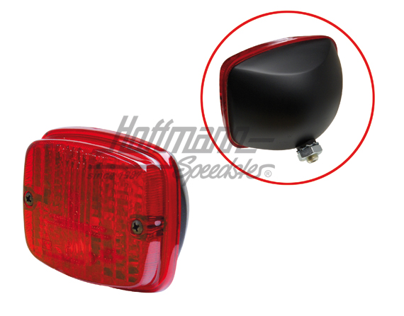 Rear fog lamp, metal housing, black | 2NE 003 030 167 | 020-4473-25