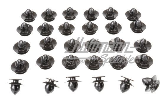 Door panels, Golf 1, 2-doors, black                                                                 