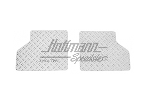 Floor mats, aluminium, rear, Golf 3+4, Polo 94- | 20671 | 200-6425