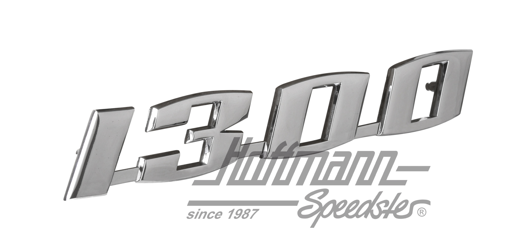 Emblem "1300", 15.5 x 2.5 cm, chromed                                                               
