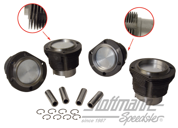 Piston + cylinder set, 90x66mm, 1.7 | AC 198 720 EC | 092-0679