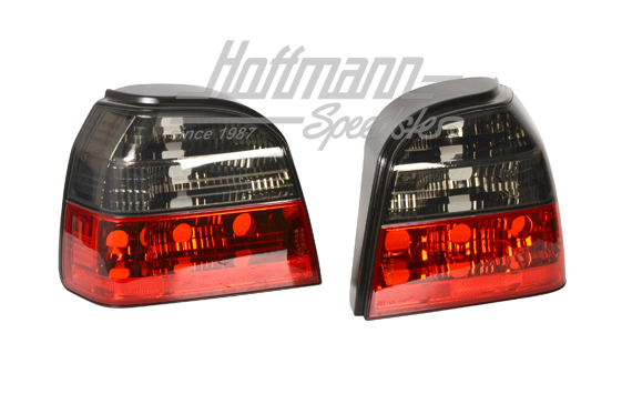 Tail lights, Golf 3, black/red/clear                                                                