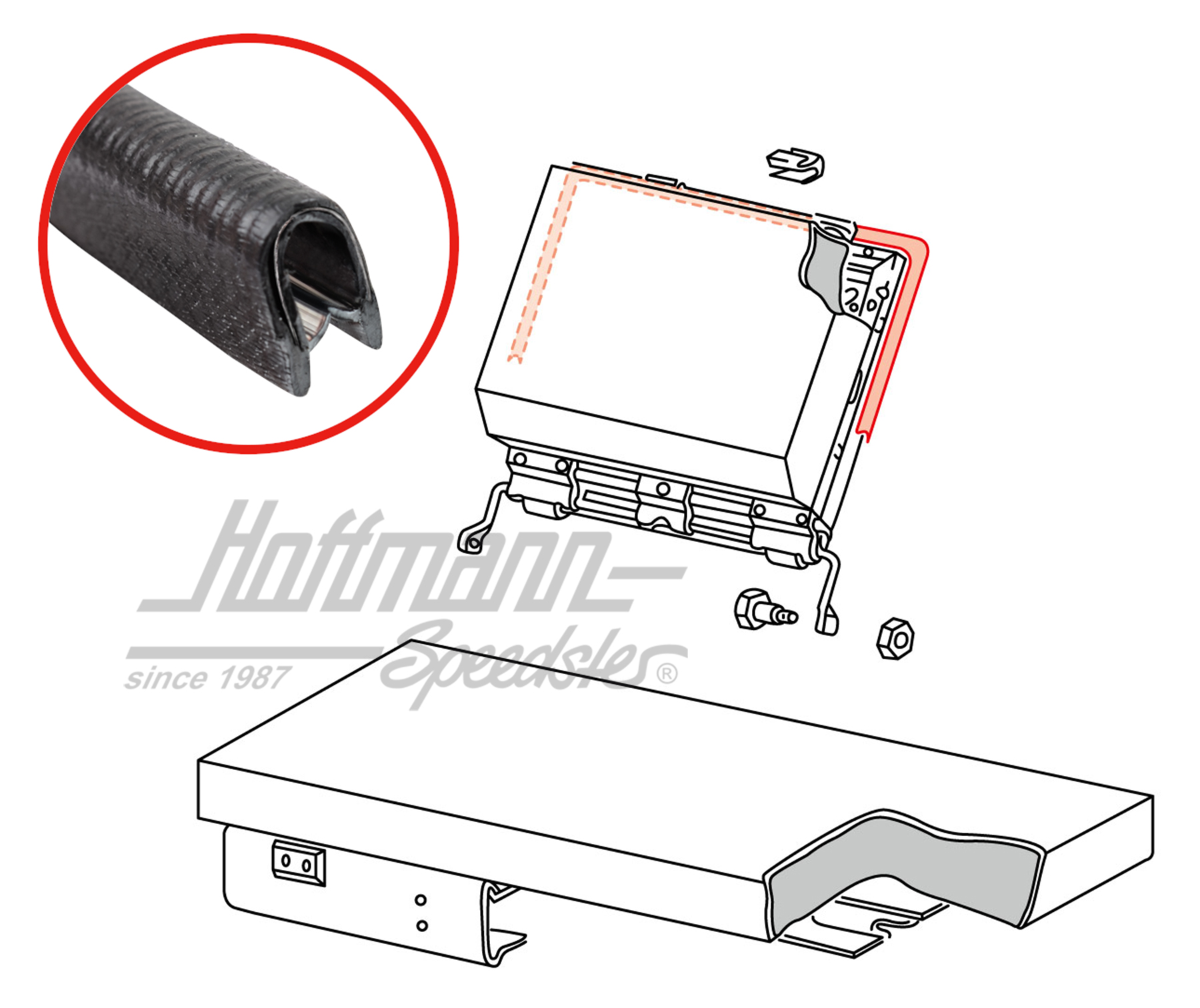 Edge protection, rear seatback, pair | 361 885 533 D | 080-5092