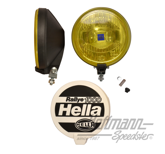 High-beam headlight, Rallye 1000, Hella, yellow | 1F7 004 700-71 | 190-4020