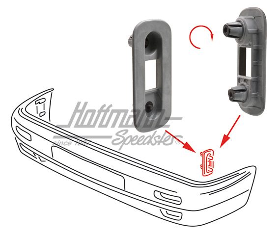 Clip, bumper mounting, front | 165 807 193 B | 208-0450-12