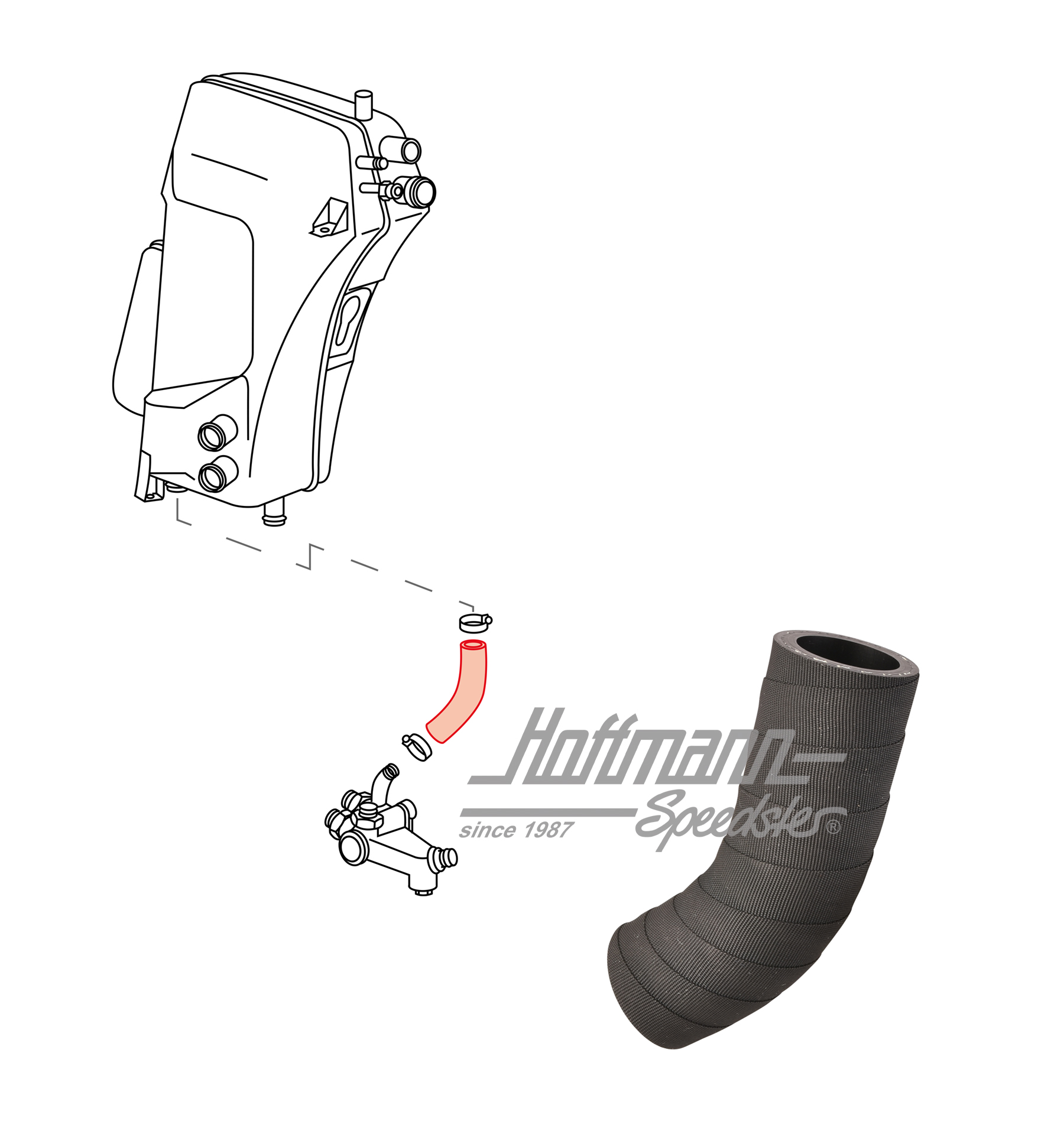 Oil hose, Thermostat, 964, 89-94, II | 964 207 241 04 | 530-0549-43