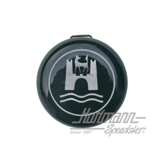 Horn button, black / silver, 8.59- | 113 415 669 B | 020-1881