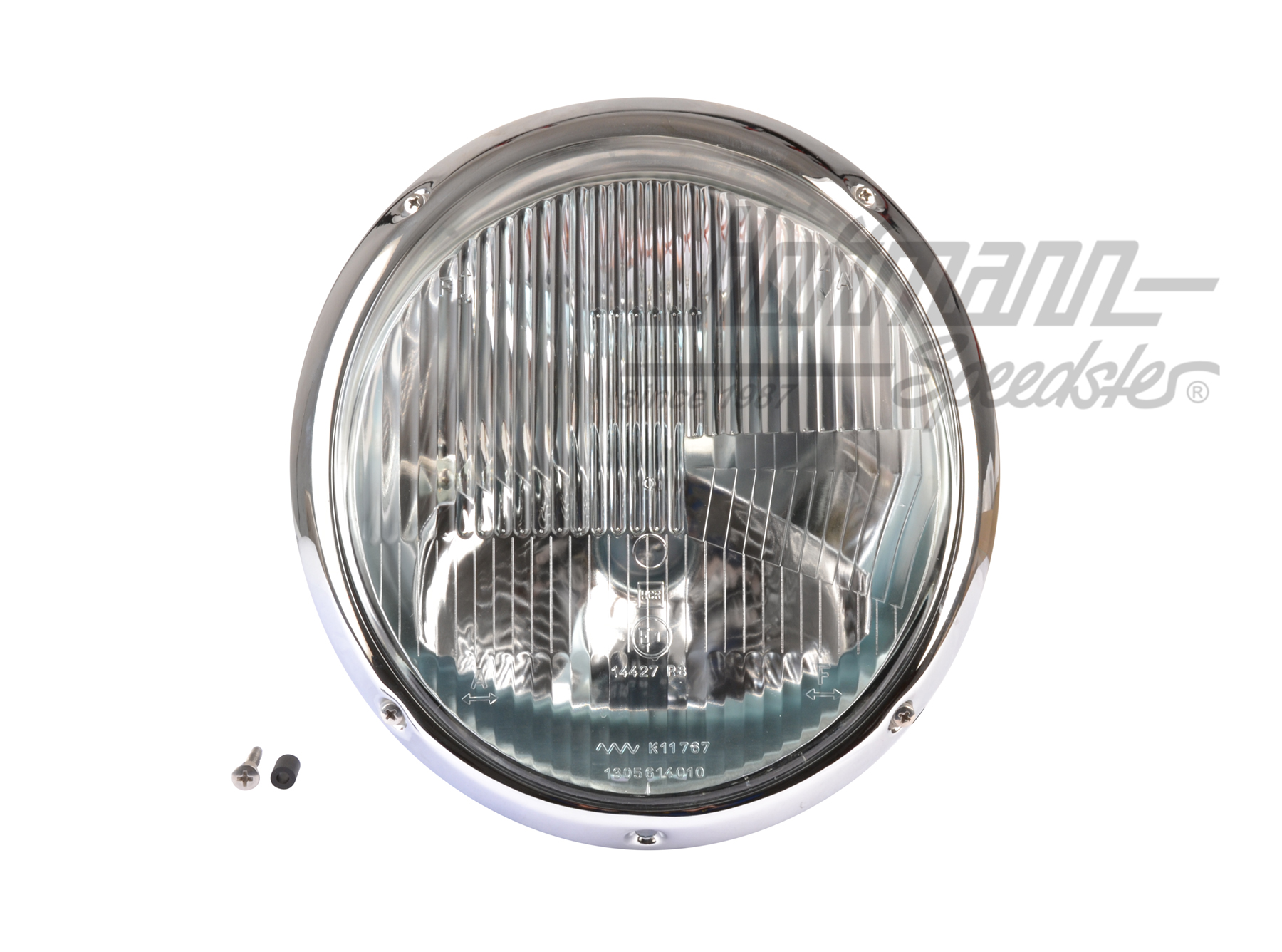 Headlight, H1, Porsche 911, .69-.72, chromed                                                        