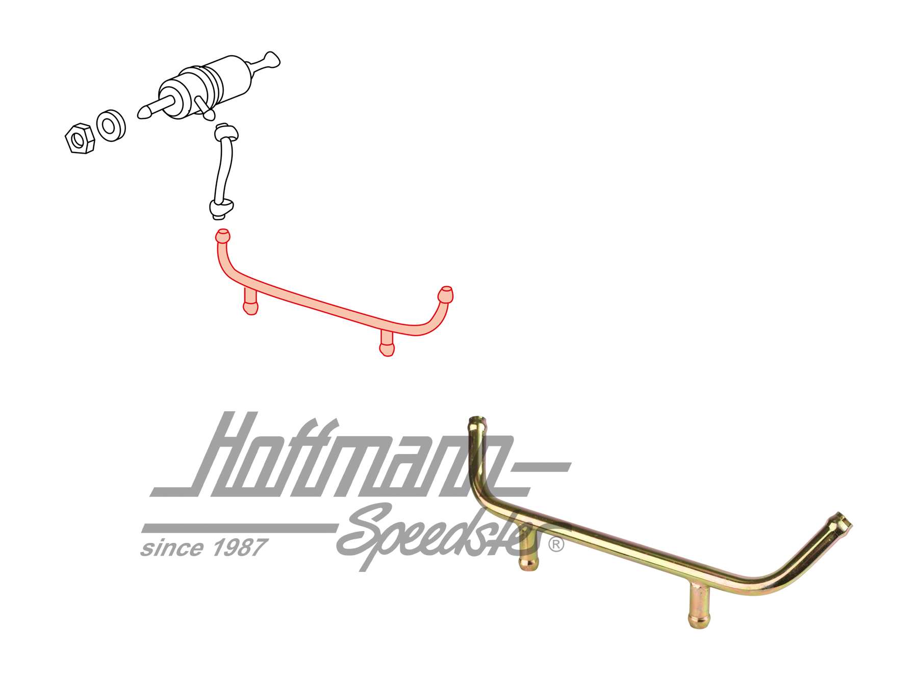 Distributor, injection nozzle, 914/Type 4, right                                                    