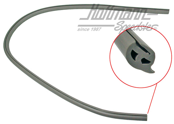 Beading, roof frame over sliding door, grey | 221 843 196 | 090-6142-05