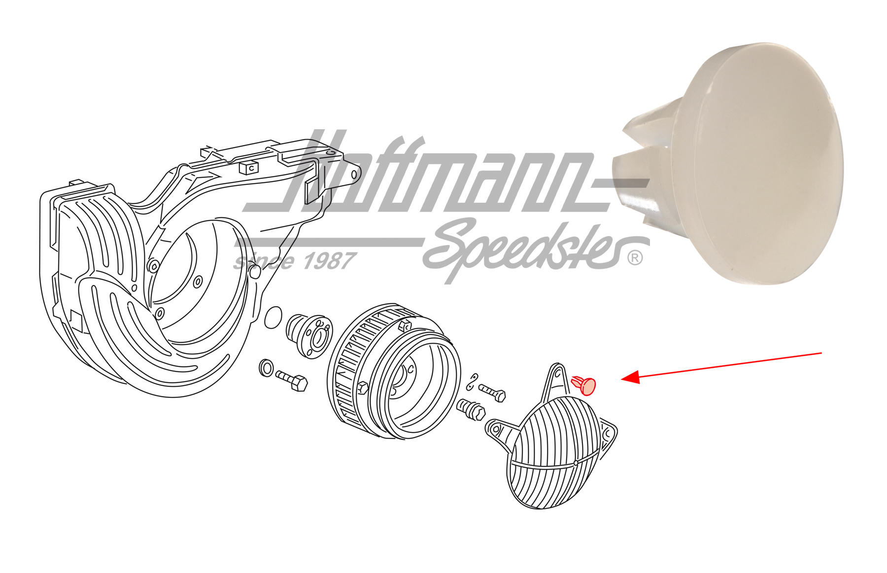 Plug, fan housing, Bus T3, CT | 271 821 890 | 307-0103