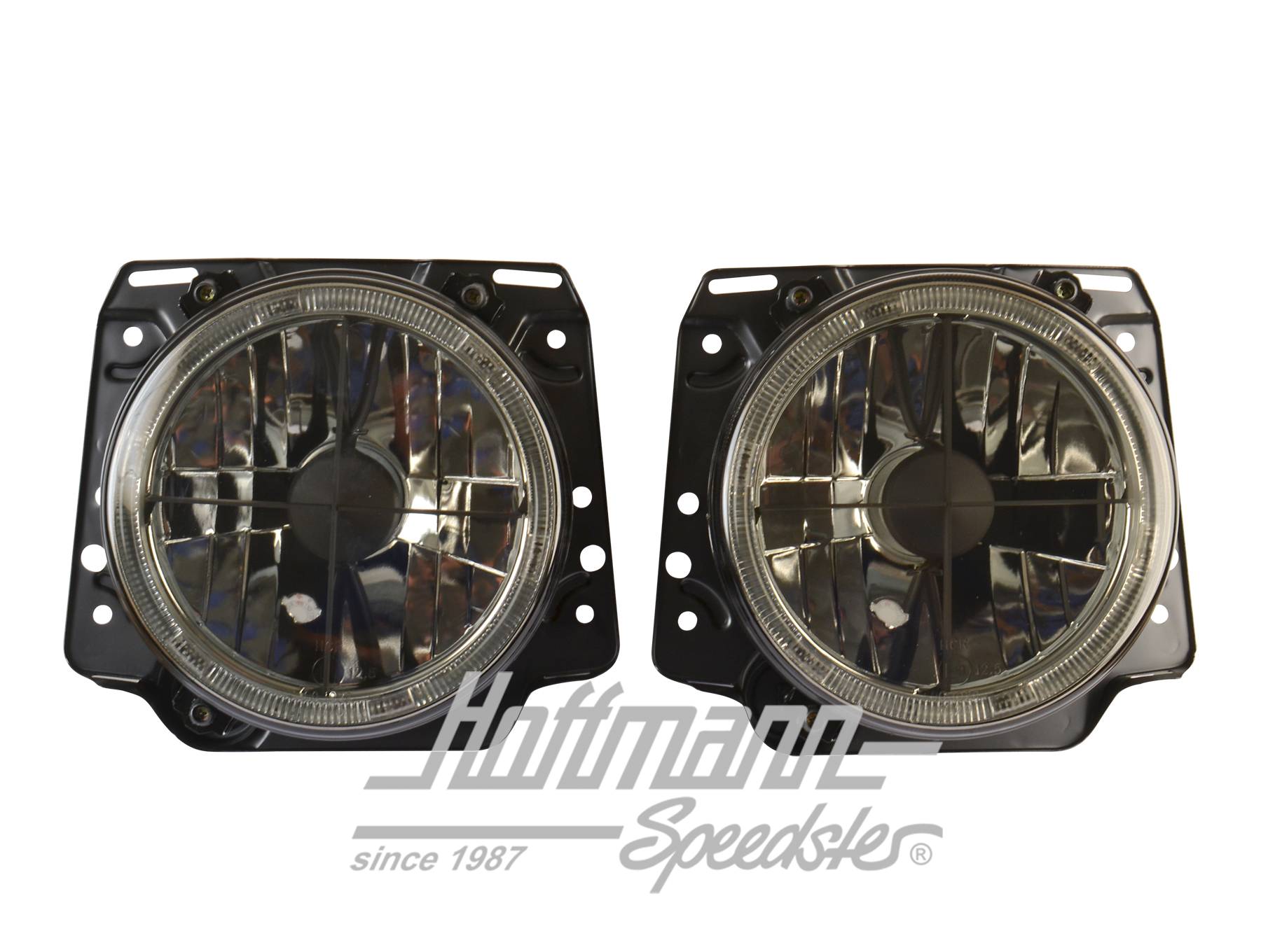 Headlight set, H4, Golf 2, smoked/Angel-Eye | 191 942 753 A  201BXH | 209-3815