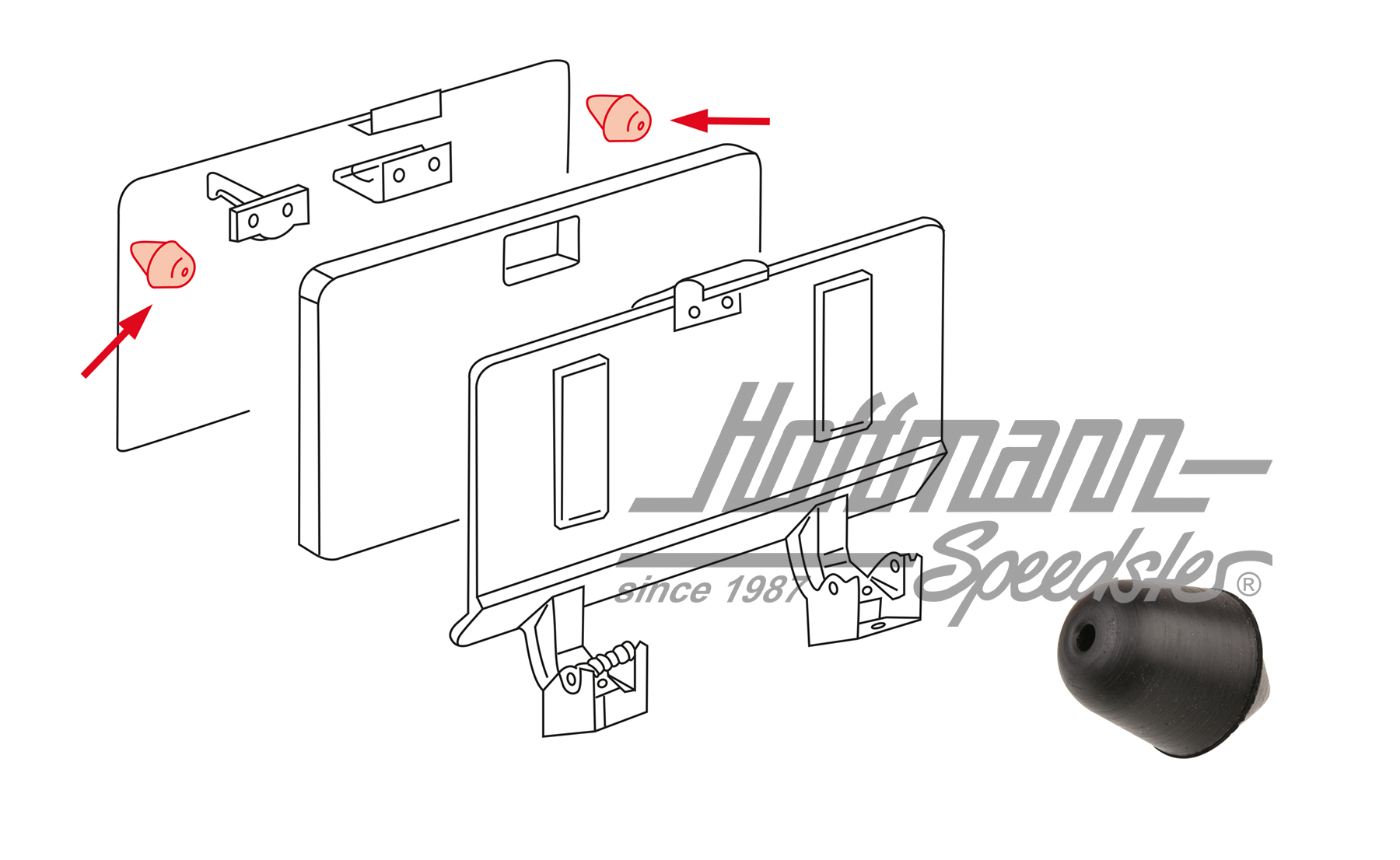 Plug, service flap, Bus T3, 5.79-7.92 | N  902 393 01 | 350-6060