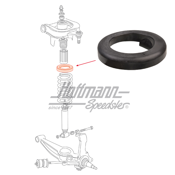Support, upper, front spring, Bus T3 | 251 411 211 A | 330-3560-40