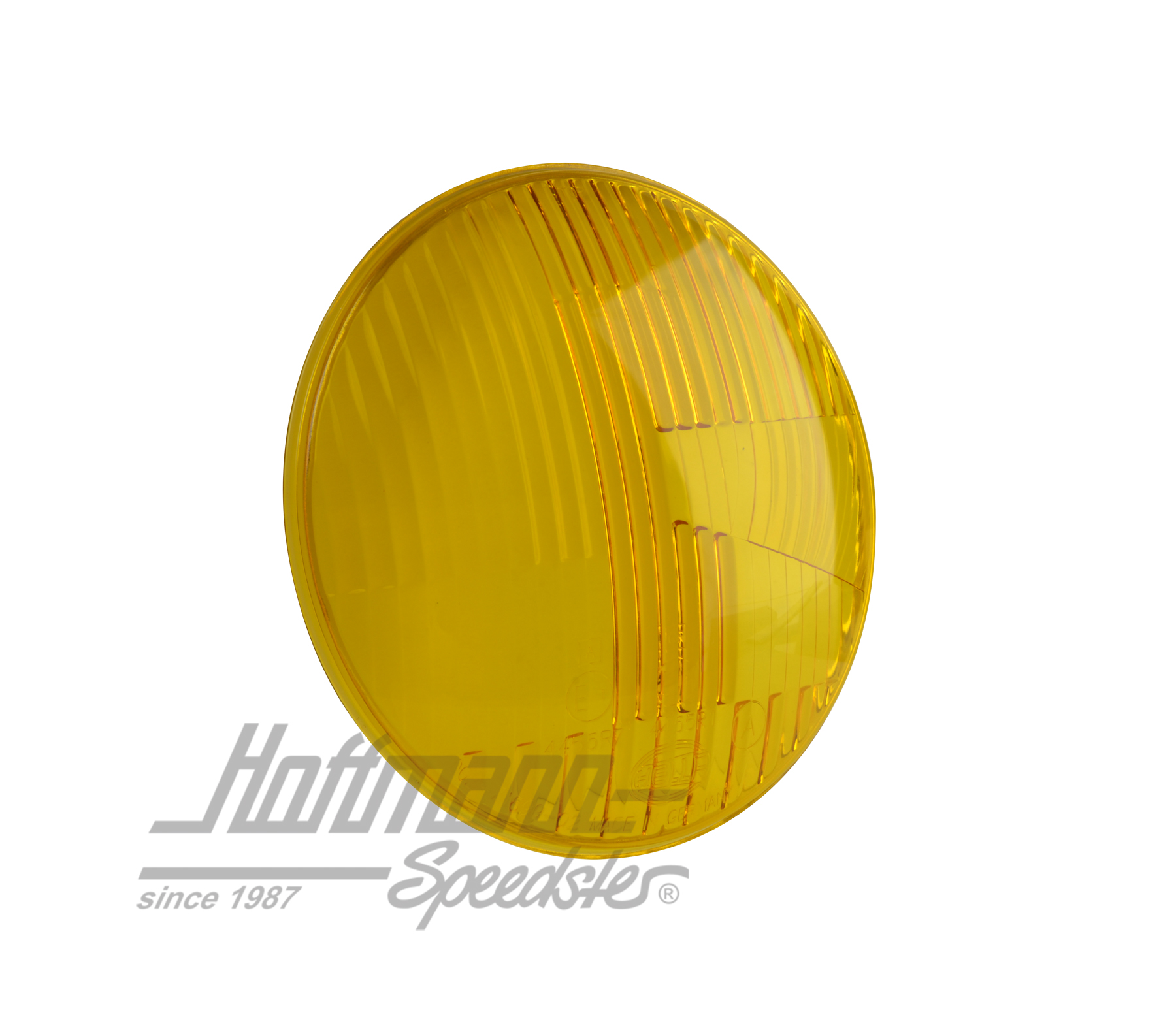 Headlight glass, Karmann Ghia, 8.60-7.69, Hella, yellow                                             