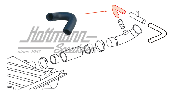 Venting hose, filler neck to T-piece | 133 201 179 | 020-5008-10