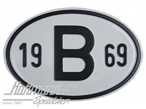 Nationality plate "B", alu, with year 1969 |  | 020-2397-69