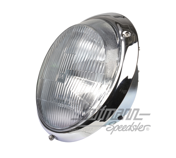 Headlight, H4, Porsche 911, .65-.83, chromed | 911 631 113 00 | 580-1935