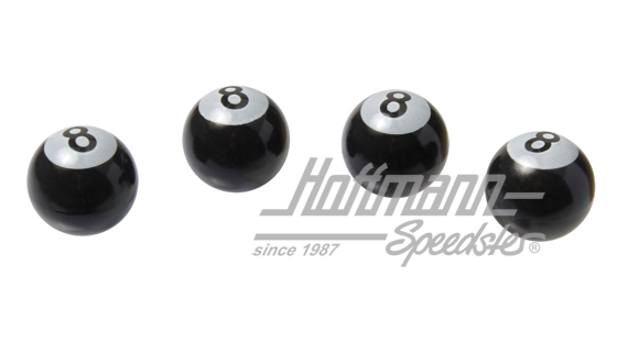 Valve caps, billard ball 8 | 408-1 | 200-7504-10