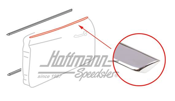 Moulding, window channel, 60-71, left/right | 141 853 333 C | 060-5510