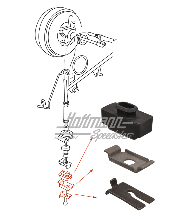 Attachment kit, self-adjusting clutch cable | 533 798 105 | 207-0850