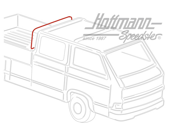 Rear window seal, T3, Pick-up + Double cab | 245 845 521 | 350-5715