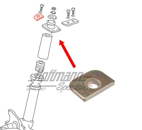 Plate, supporting disc, upper, 911, 1-hole                                                          