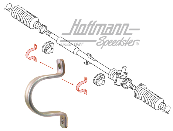 Clamp, steering gear, Golf 1 | 171 419 875 | 140-5133